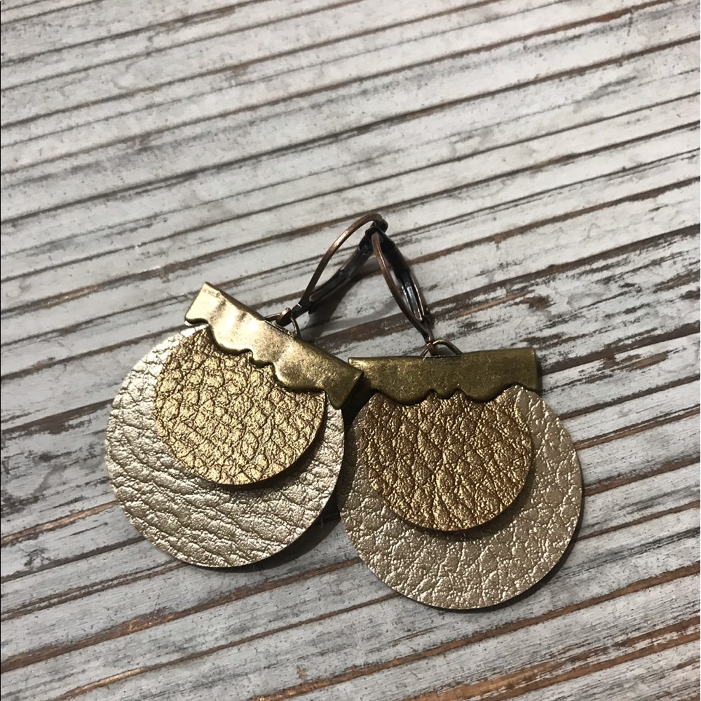 Hidden Grace. Handmade Faux Leather Earrings